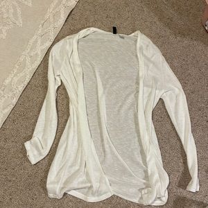 white cardigan